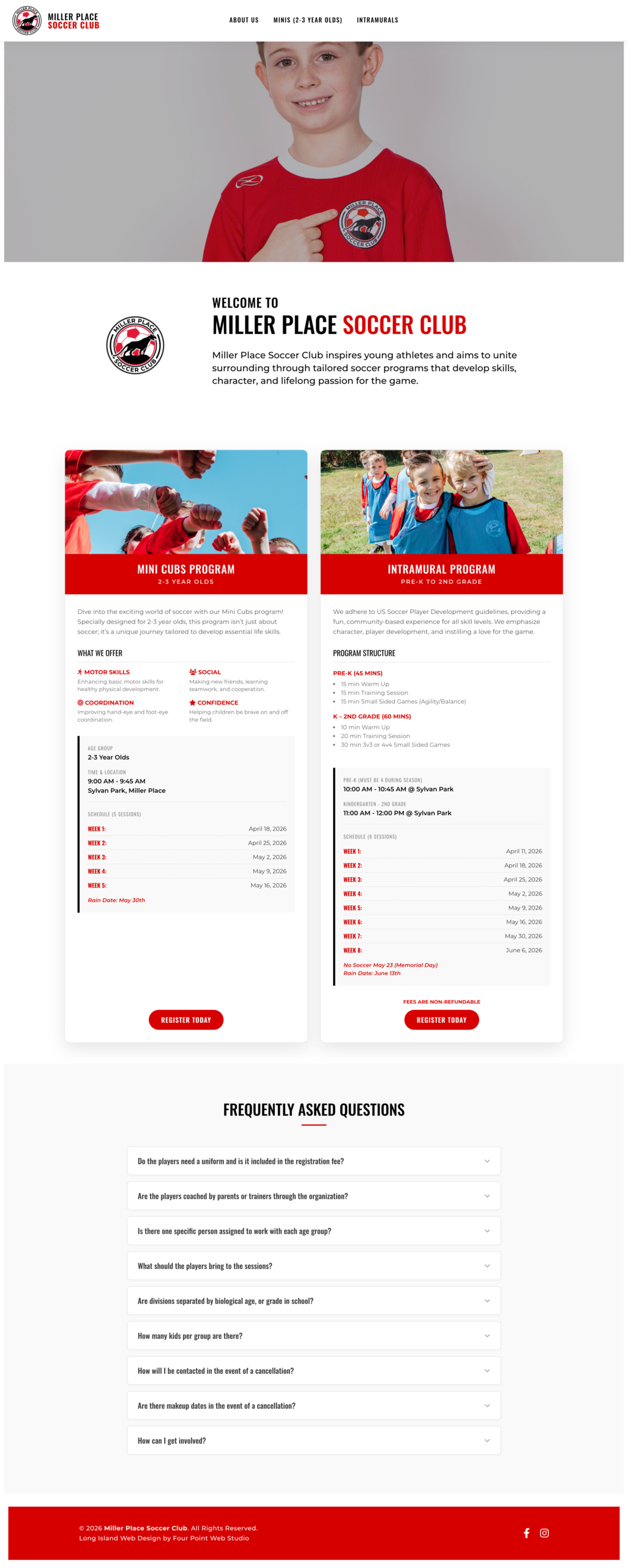 Miller Place Soccer Website